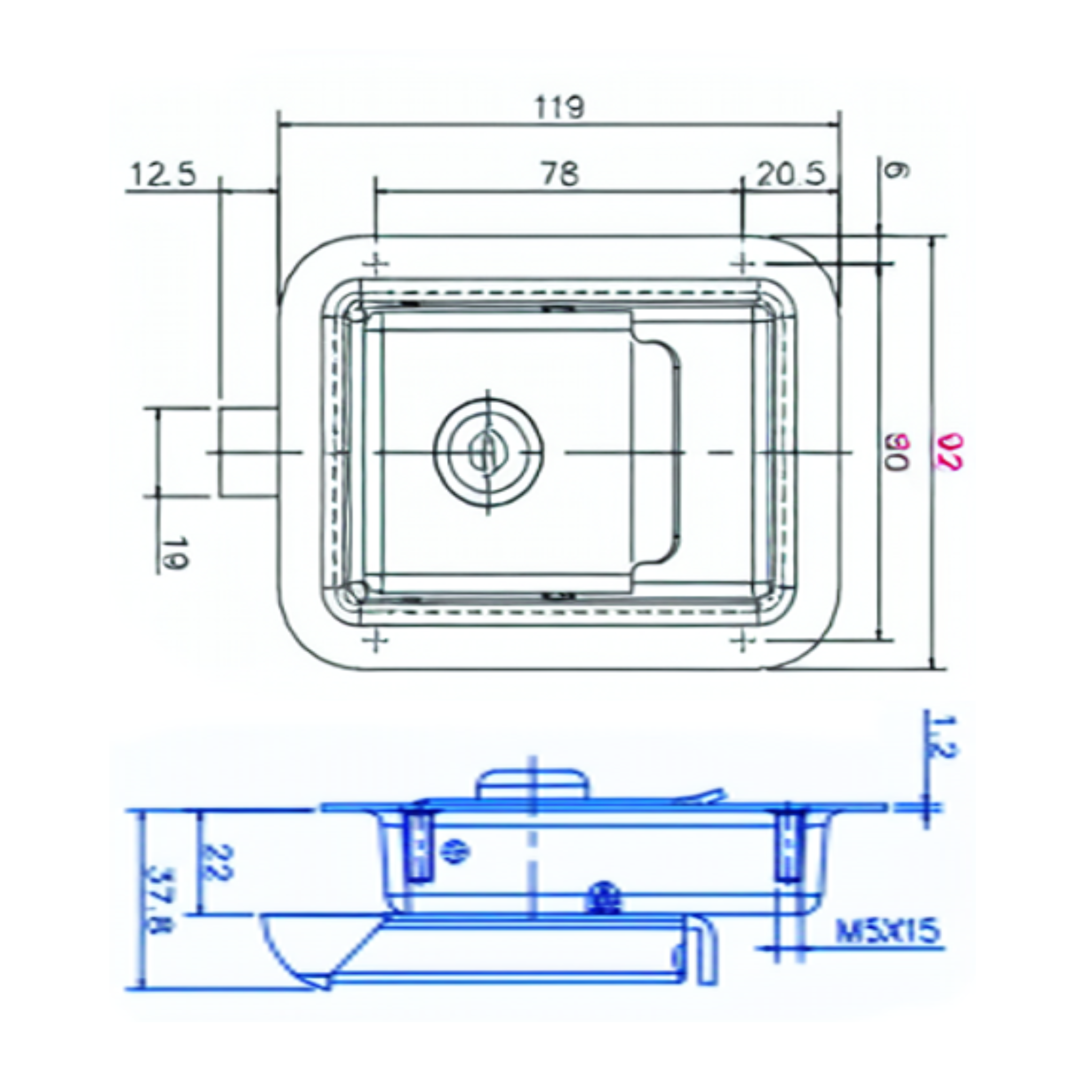 CHAPA UNIVERSAL ACERO INOXIDABLE